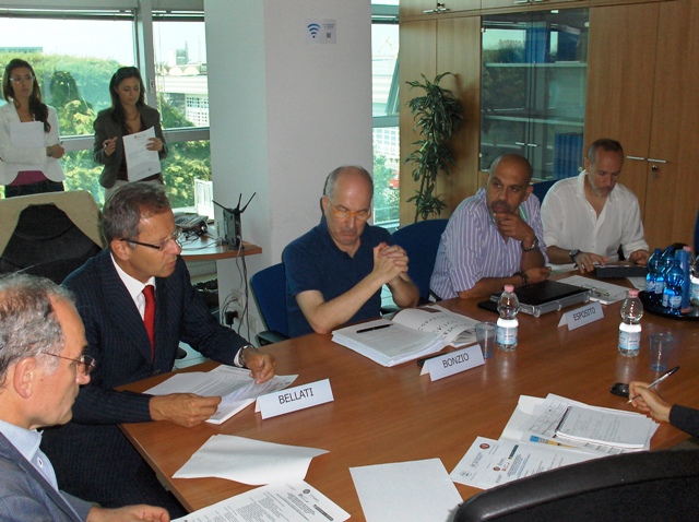 I relatori della conferenza stampa