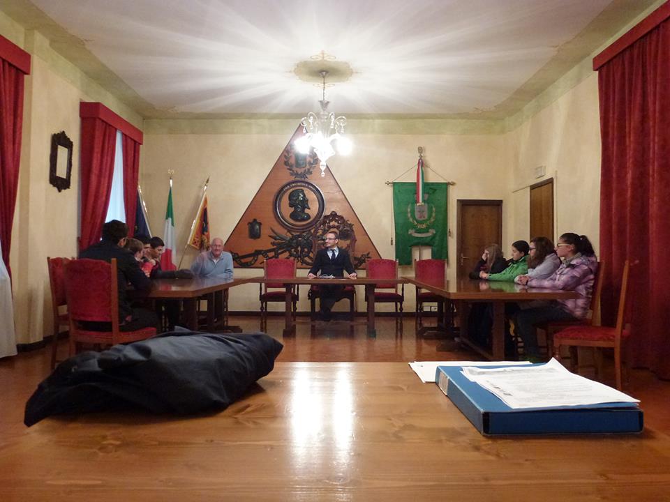 I ragazzi georgiani in visita dal sindaco De Pellegrin di Forno di Zoldo
