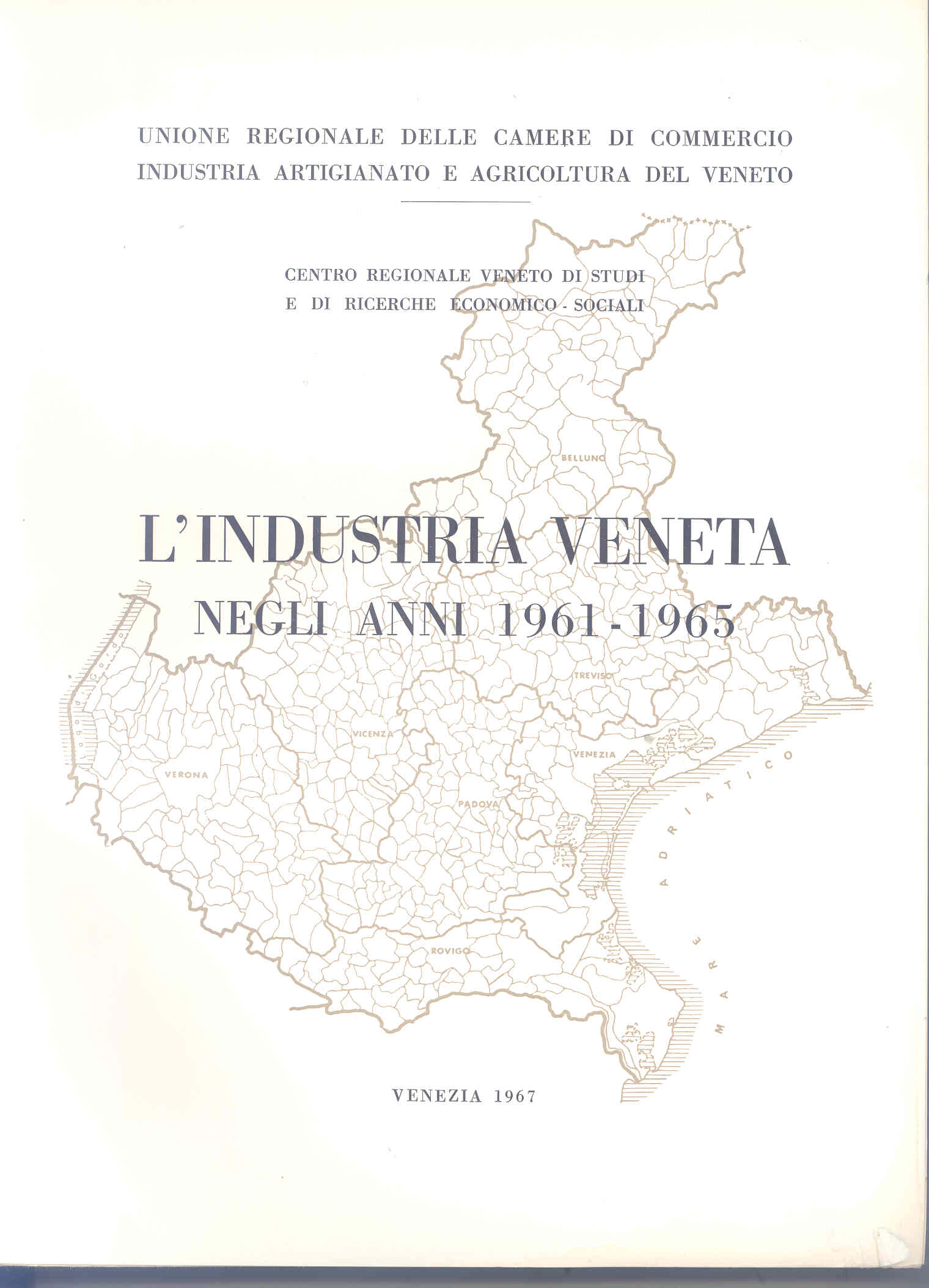 La copertina della prima Relazione sulla situazione economica del Veneto